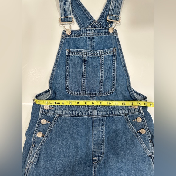 GAP Denim Overalls Skirtall XS Distressed Cutoff Raw Hem Women’s - Picture 5 of 6